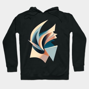 Modern Abstract | Windmill fire | Pink, Blue, and Orange Hoodie